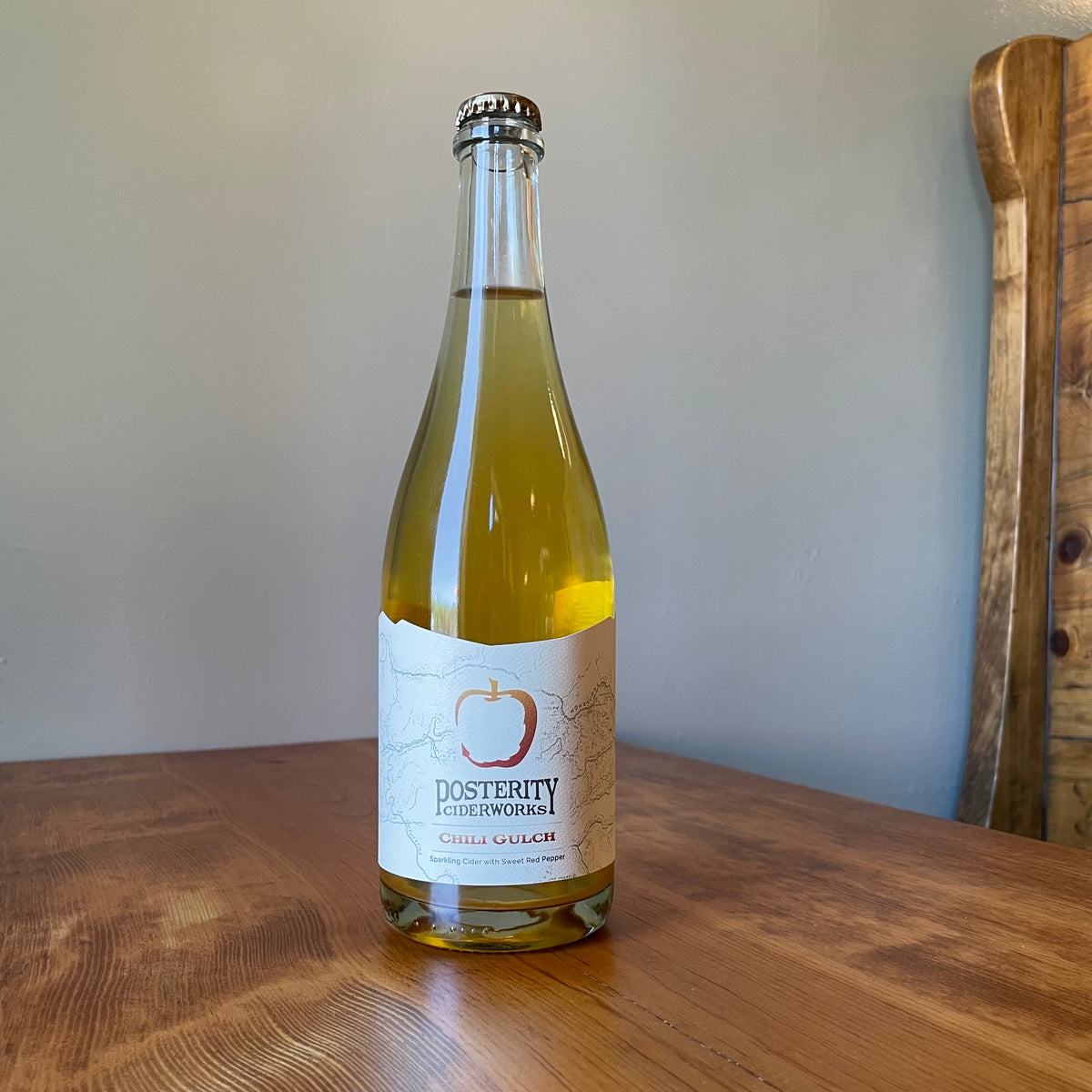Chili Gulch Sparkling Cider with Sweet Red Pepper Posterity Ciderworks