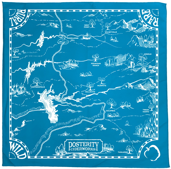 Treasure Map Bandana- with added Arnold location (4th anniversary limited print)