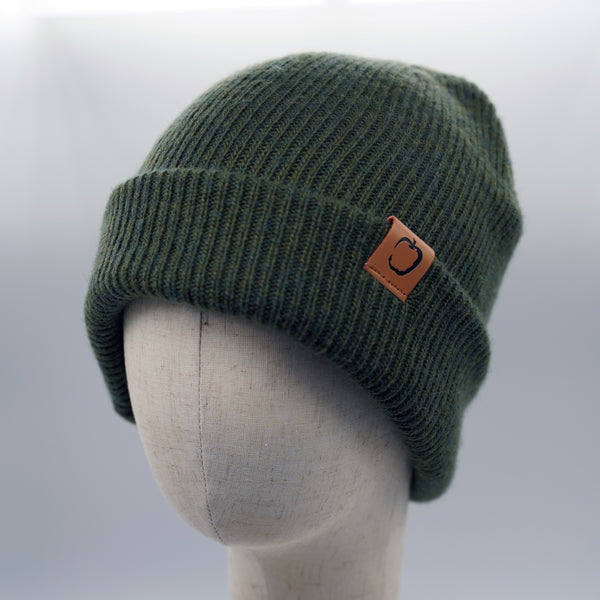 Apple Tail Knit Cap- Olive